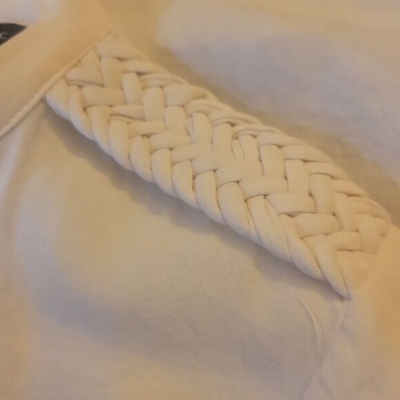 ZARA Women's Off-White Long-Sleeved Button-Down Blouse w/Braid Accent - Size S - Picture 9 of 14